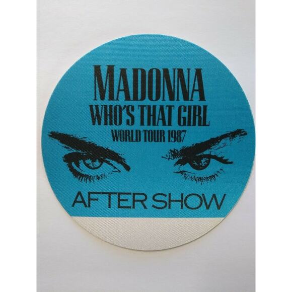 Madonna Who's That Girl Backstage Pass Original 1987 Pop Music Concert Tour Blue - Picture 2 of 2
